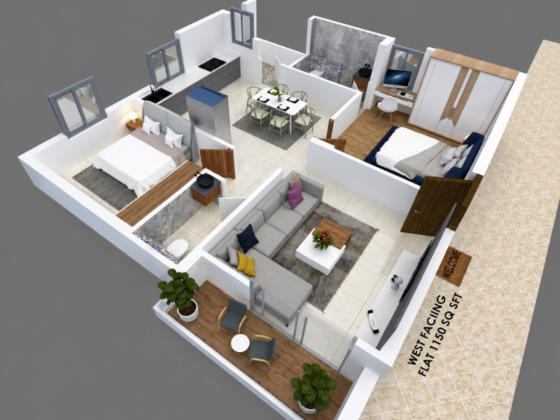 Tranquil Nest Isometric view 3